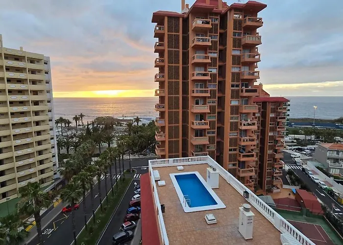 Estudio Con Vistas Al Mar Y Piscina A 300m De Playa Jardin Centro Puerto de la Cruz (Tenerife)
